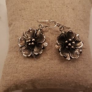 Silver Flower Earrings